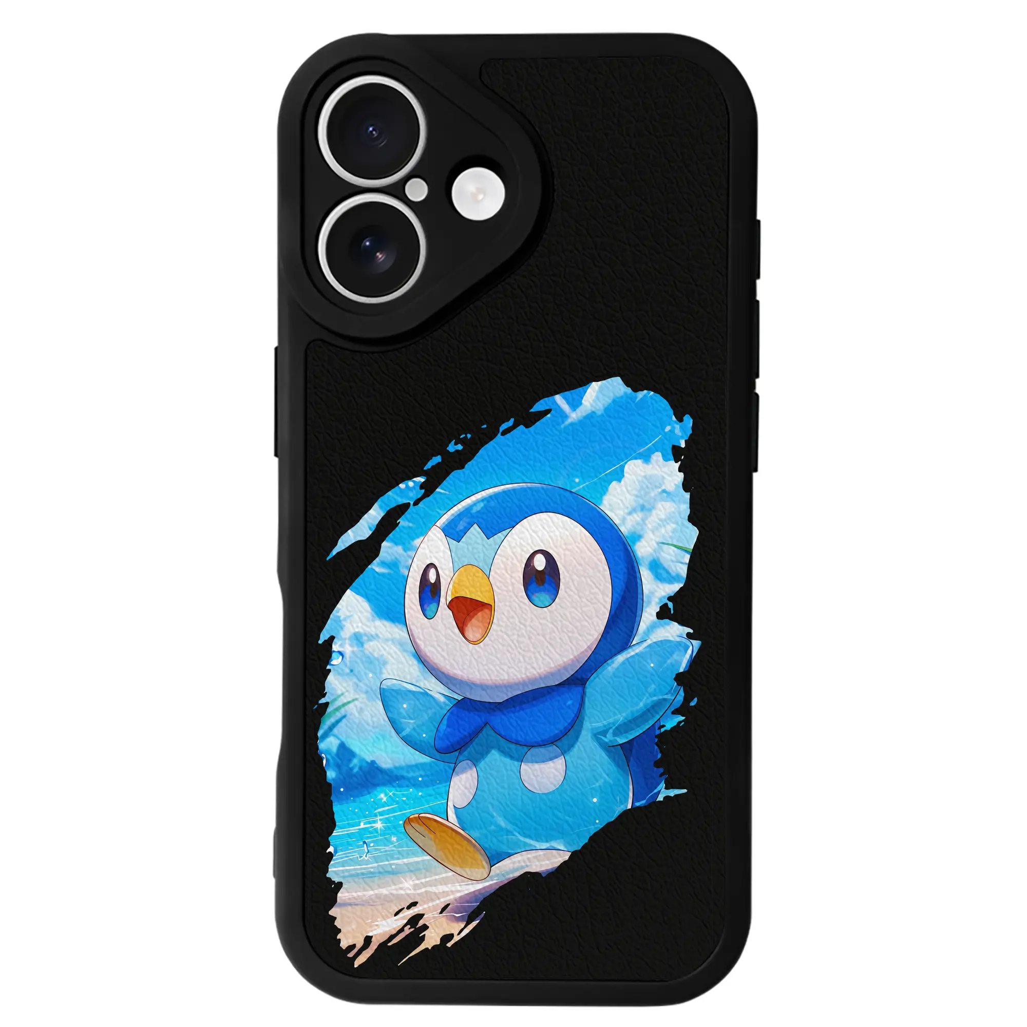 ポケモン グッズ,ポッチャマ - IPhone 16シリーズ対応 ・ シリコンスマホケース ・ レザー調 ・ 高精度フィット ・ 耐衝撃 ・ ワイヤレス充電対応 ・ 精密カット